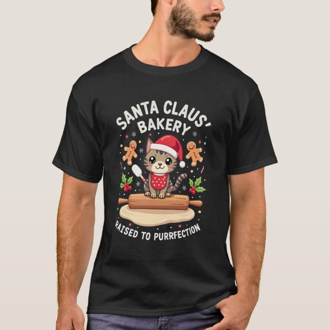 Camiseta Santa Claus Bakery Kneaded To Purrfection Christma (Frente)