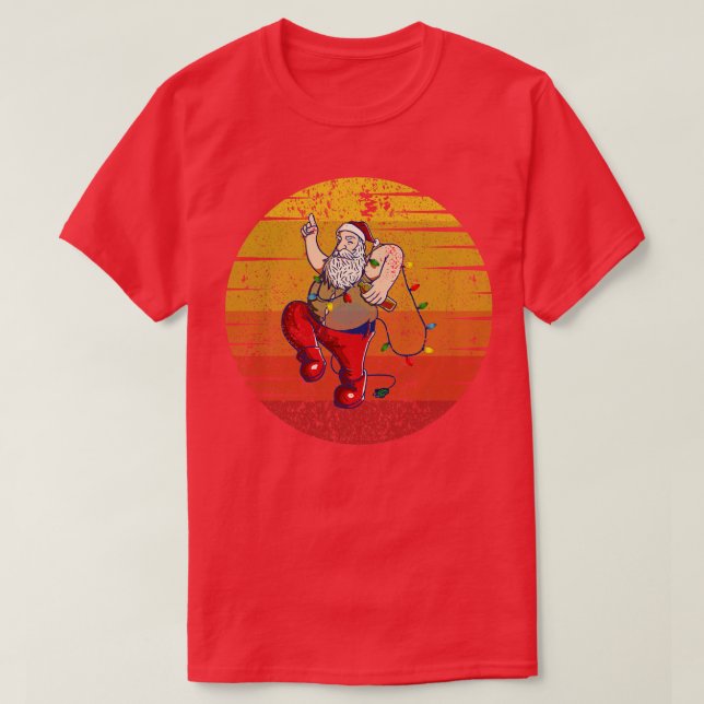 Camiseta Santa Claus Beer Fairy Luzes 1 (Frente do Design)