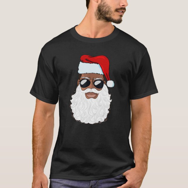 Camiseta Santa Claus Black Xmas Papai noel Afro-Americano (Frente)