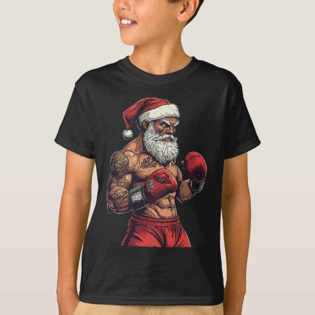 Camiseta Santa Claus Boxing E Mma - Boxing De Natal (Frente)