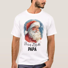 Camiseta Santa Claus clásico con frase Team Santa Papá 