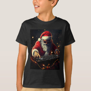 Camiseta Santa Claus Dj Hip Hop Música Natal Vibes Engraçad