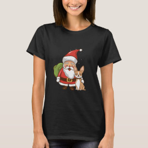 Camiseta santa claus e chihuahua