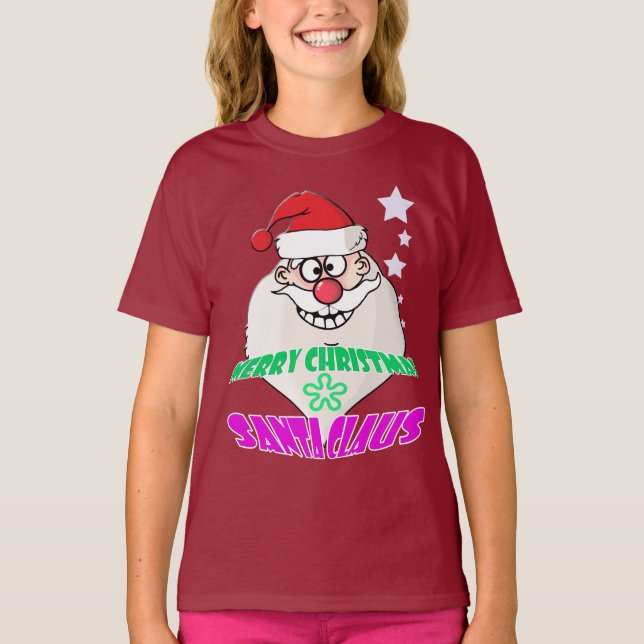 Camiseta Santa Claus engraçado (Frente)