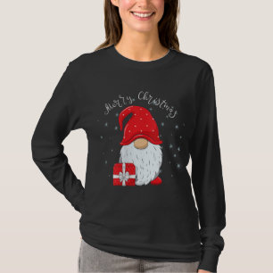 Camiseta Santa Claus Garden Gnomo Feliz Natal Garota
