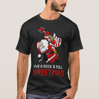 Camiseta Santa Claus Guitar Player Have A Rock & Roll Chris
