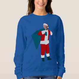 Camiseta santa claus joe biden natal azul