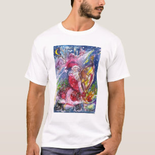 Camiseta SANTA CLAUS JOGANDO HARP Musical Night Christmas