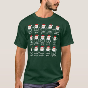 Camiseta Santa Claus Math Stick Figuras Engraçadas Casas de