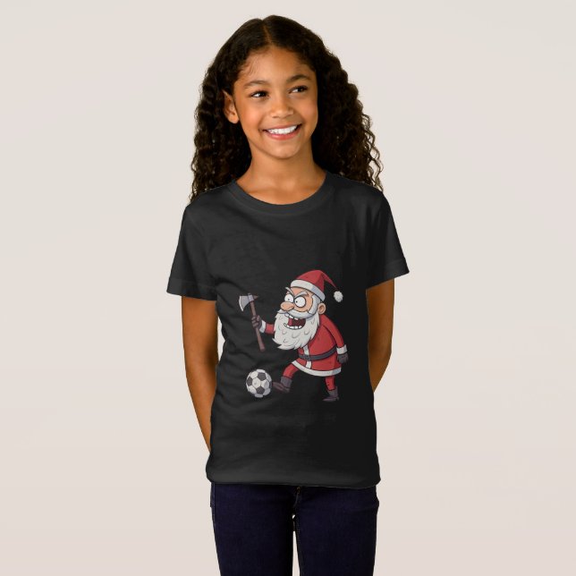 Camiseta Santa Claus Rebel Footballer (Frente Completa)