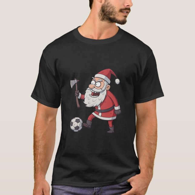 Camiseta Santa Claus Rebel Footballer (Frente)