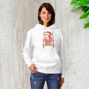 Camiseta Santa Claus Relaxando Mulheres Hoodie