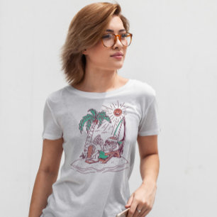 Camiseta Santa Claus Summer Beach