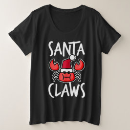 Camiseta Santa Claws New England Caranguejo Natal Divertido