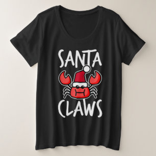 Camiseta Santa Claws New England Caranguejo Natal Divertido