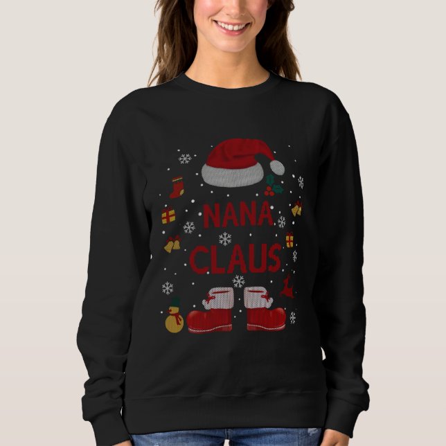 Camiseta Santa Costume Nana Claus Xmas Pyjama (Frente)