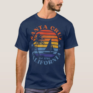 Camiseta Santa Cruz California Beach Sailboat Summer Vacati