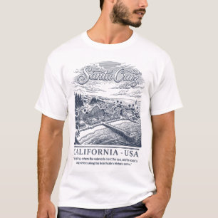Camiseta Santa Cruz Califórnia EUA Cidade da Sequóia Costei