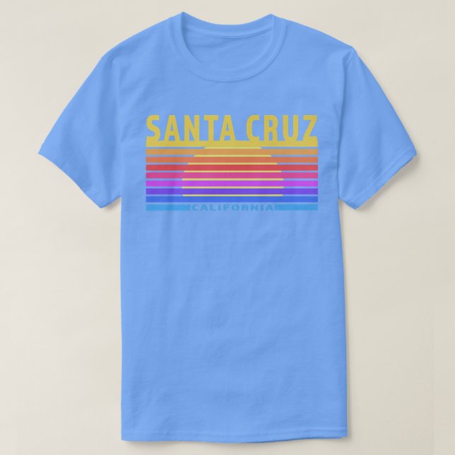 Camiseta Santa Cruz, California Sunset Sunrise Rainbow Sun  (Frente do Design)