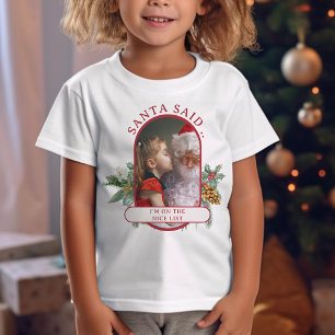 Camiseta Santa Disse que a Foto de Natal das Crianças da Li