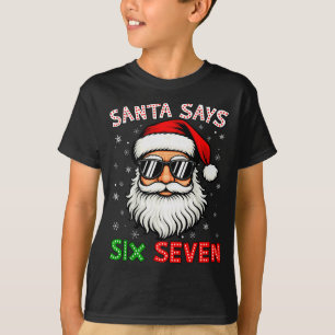 Camiseta Santa Diz Seis Sete 6 7 Geração Z Alpha Meme Gíria