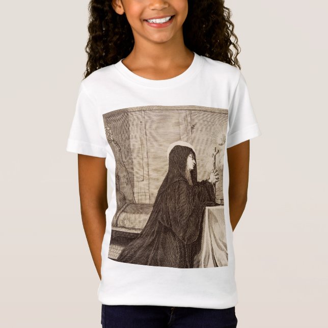 Camiseta Santa Escolástica Padroeira da escola (Frente)