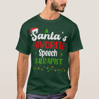 Camiseta Santa Favorite Speech Therapist Funny Christmas Gi