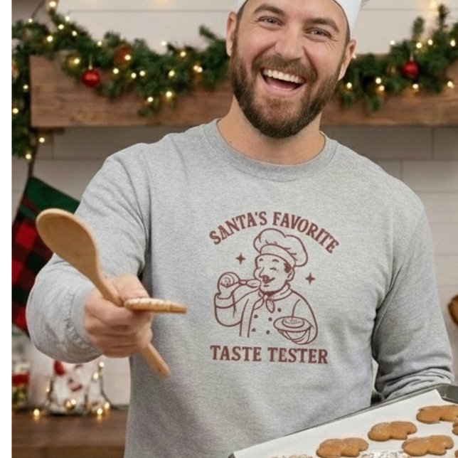 Camiseta Santa favorite taste tester long sleeve  (Criador carregado)