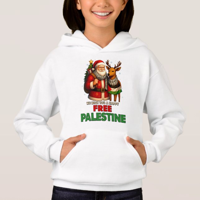 Camiseta Santa for Palestine – Christmas Peace (Frente)