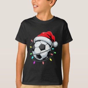 Camiseta Santa Futebol Ll Luzes De Natal Crianças Meninos M