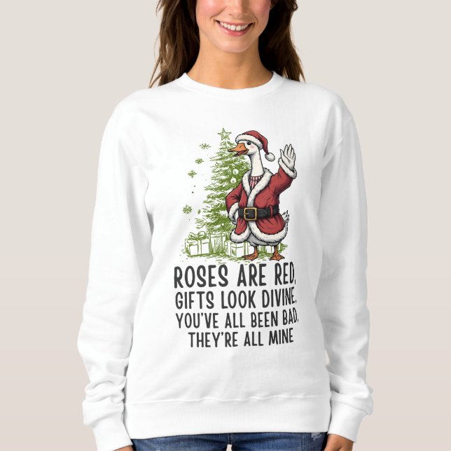 Camiseta Santa Goose On The Loose - Funny Christmas Gift (Frente)
