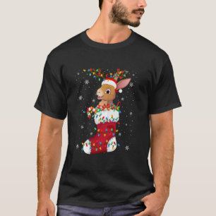 Camiseta Santa Hare Animal Em Luzes De Árvore Do Xmas Da Me