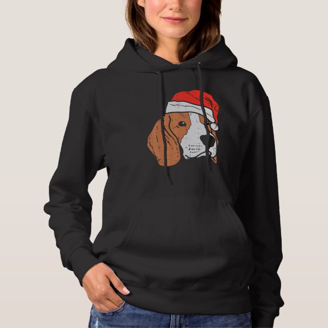 Camiseta Santa Hat Beagle Christmas Xmas Dog  Owner Men Wom (Frente)
