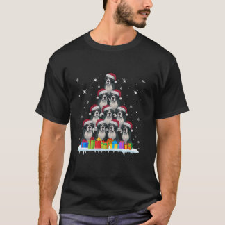 Camiseta Santa Hat Bernard Dog Amava Homens Mulheres Cristo