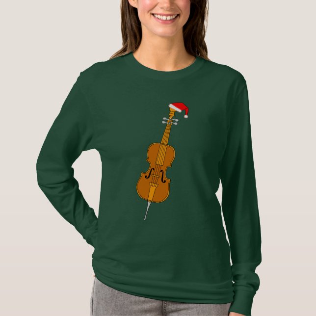 Camiseta Santa Hat Cello (Frente)