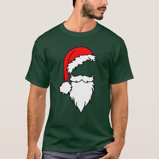 Camiseta Santa Hat com barba (Frente)