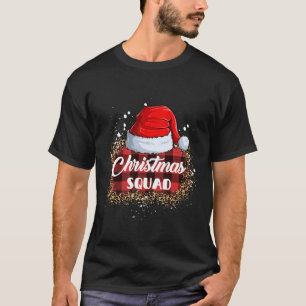 Camiseta Santa Hat da Família de Esquadra de Natal Leopardo