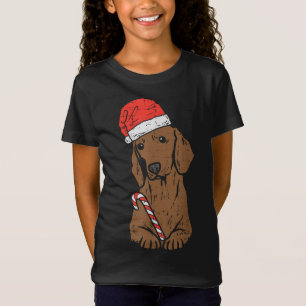 Camiseta Santa Hat Dachshund Wiener Dog Natal