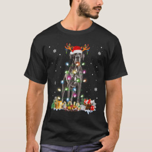 Camiseta Santa Hat Fairy Lights Pajama