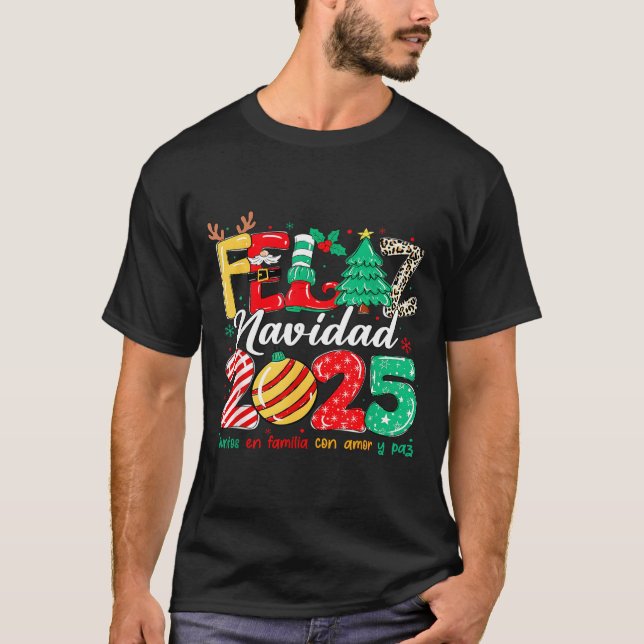 Camiseta Santa Hat Family Christmas Matching Funny Feliz Na (Frente)