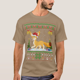 Camiseta Santa Hat Fennec Fo Xmas Lighting Fegly Fennec Fo 