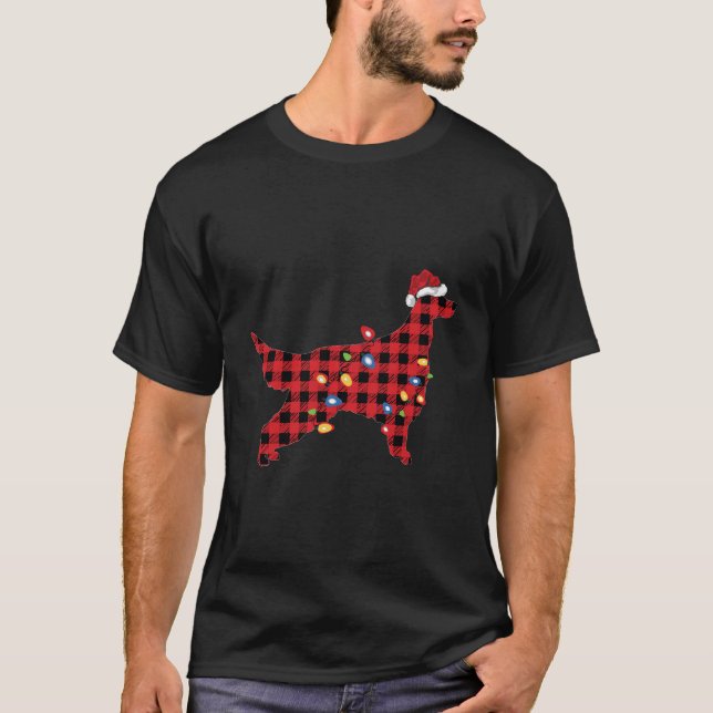 Camiseta Santa Hat Irish Setter Pajama (Frente)