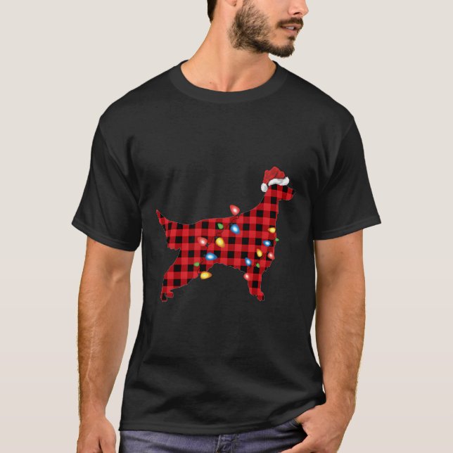Camiseta Santa Hat Irish Setter Pajama (Frente)