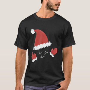 Camiseta Santa Hat Mittens Hohoho Ugly Sweater Family Appar