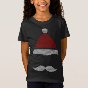 Camiseta Santa Hat Mustache Feia Natal