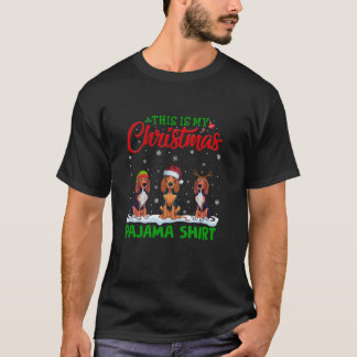 Camiseta Santa Hat Reindeer American English Coonhound Dog