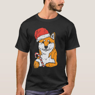 Camiseta Santa Hat Shiba Inu Akita Cachoras Natal Xm