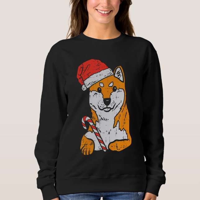 Camiseta Santa Hat Shiba Inu Akita Dog Christmas Xmas Doge  (Frente)