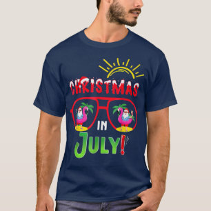Camiseta Santa Hat Sunglass Natal Em Julho Engraçado Sumári