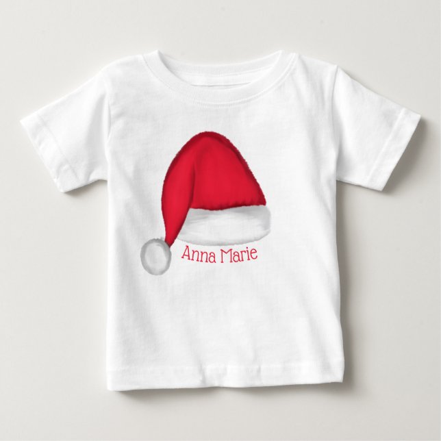 Camiseta Santa Hat Toddler T. Personalizado (Frente)